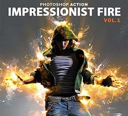 极品PS动作－烟火特效(第三版)：Impressionist Fire - Photoshop Action